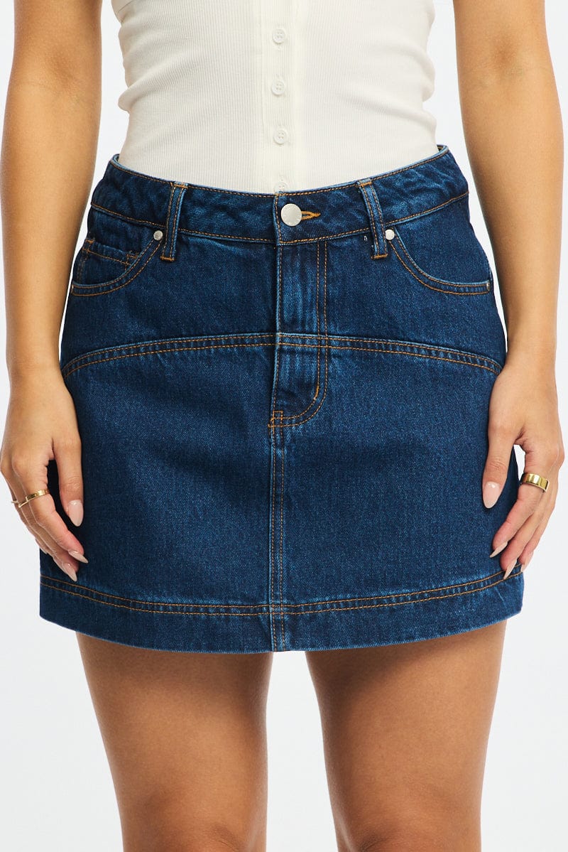 Denim Skorts High Rise - Image 5