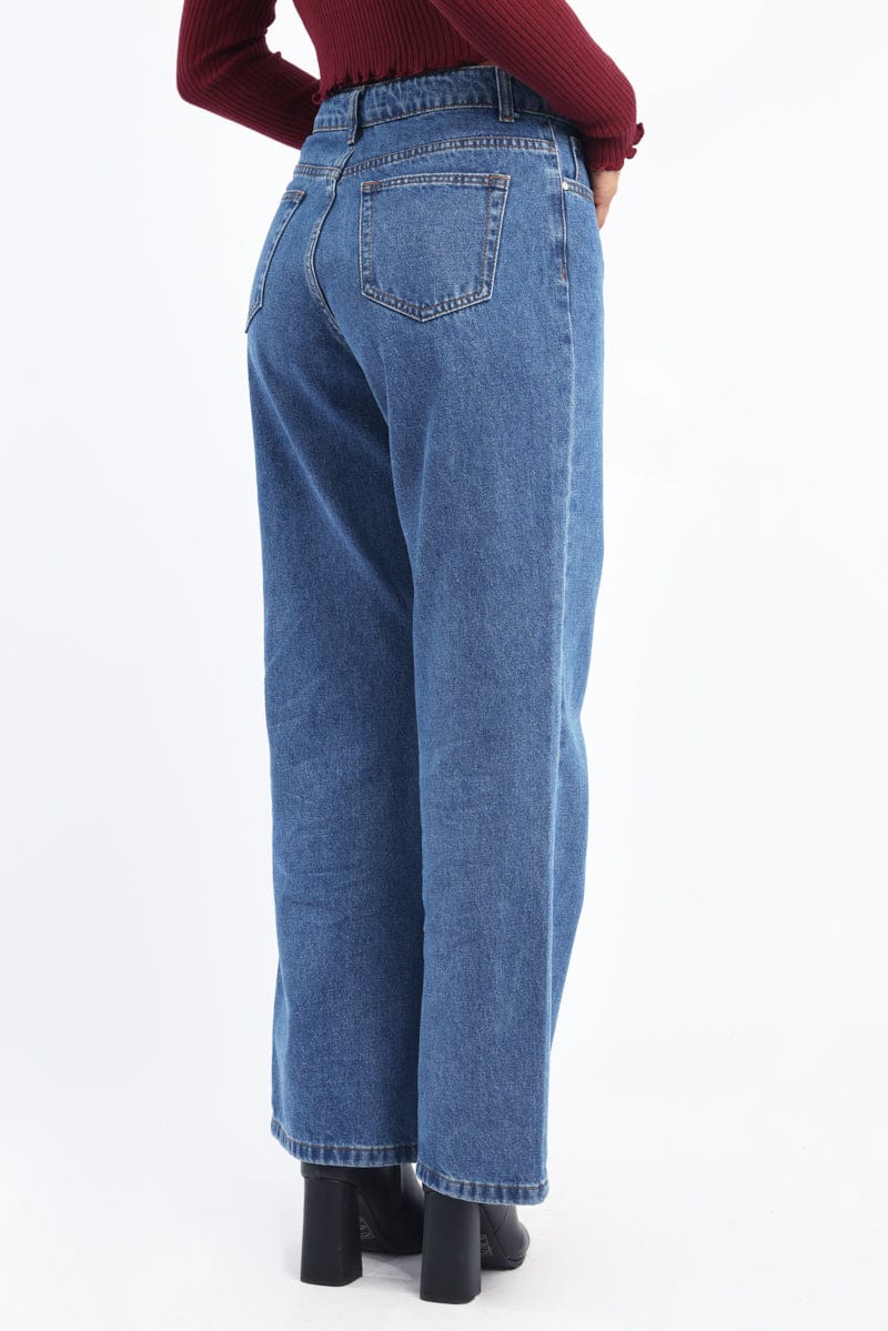 Denim Straight Jeans High Rise - Image 4