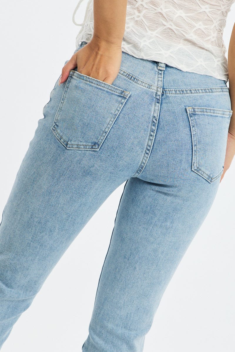 Denim Straight Jeans High Rise - Image 5