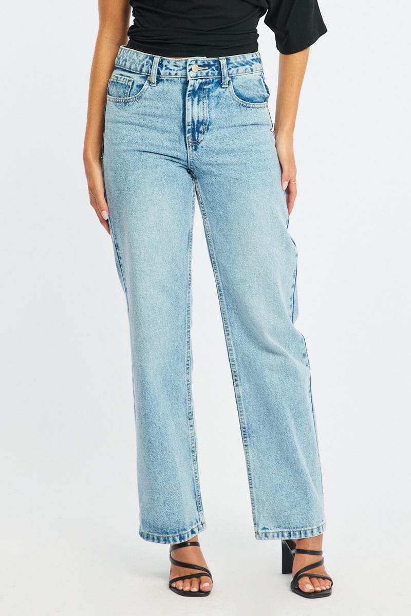 Denim Straight Jeans Mid Rise - Image 2