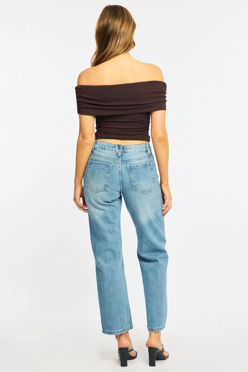 Denim Straight Leg Mid Rise - Image 6