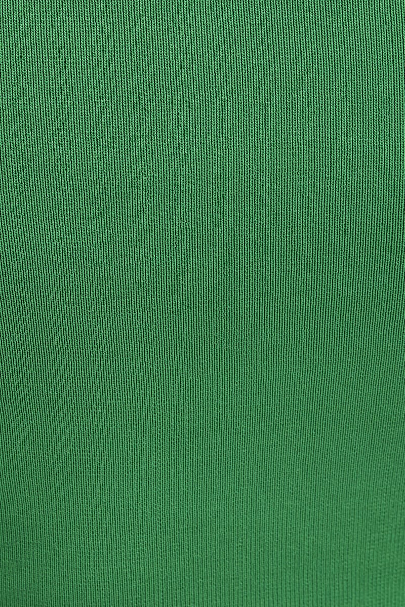 Green Knit Top Long Sleeve Crop - Image 6