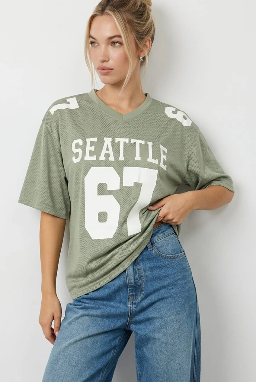 Green Short Sleeve Sports Tee