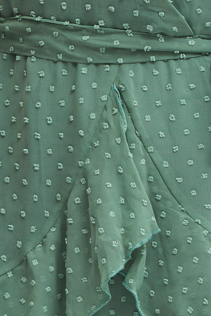 Green Skater Dress Long Sleeve Mini - Image 6