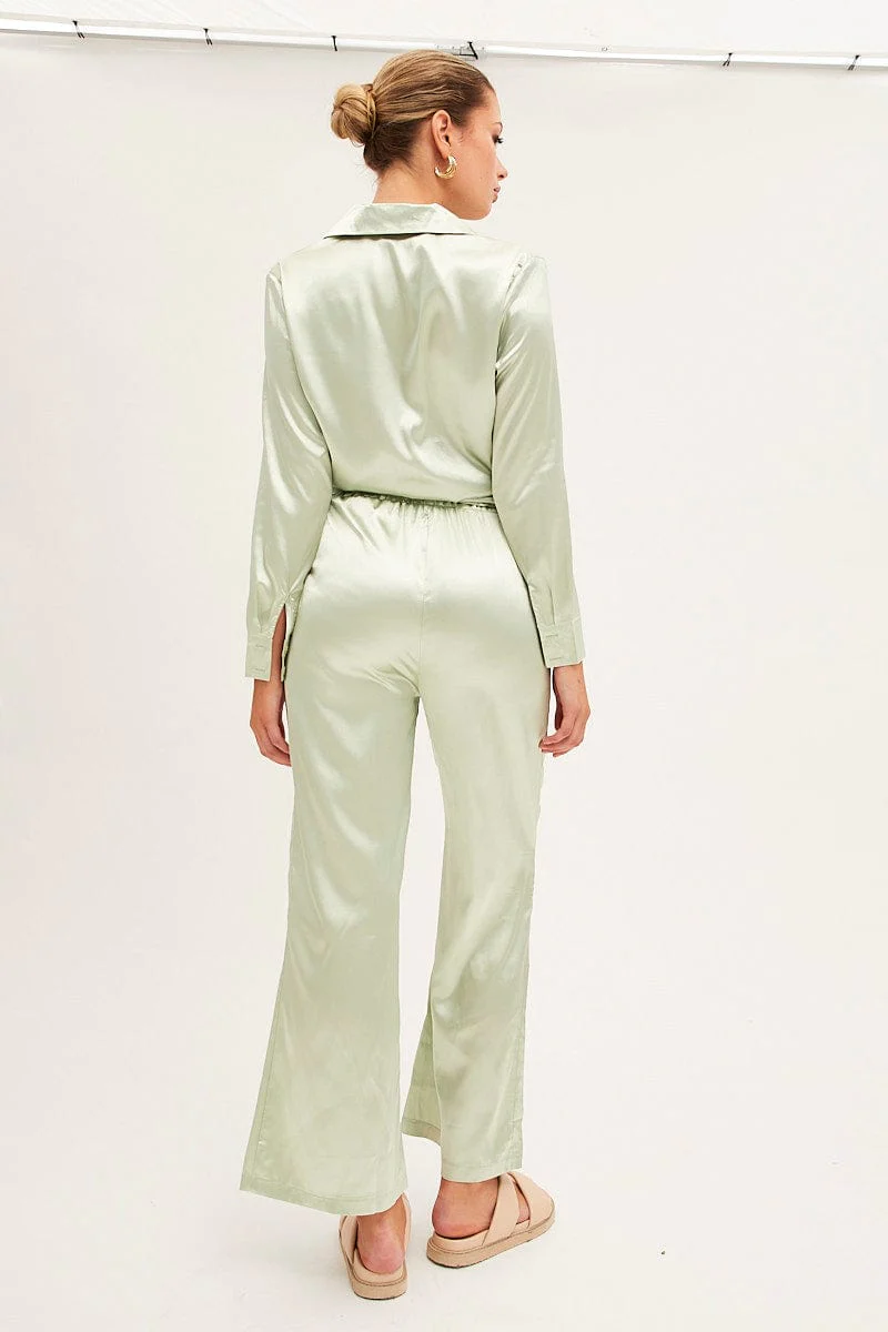 Green Wide Leg Pants - Image 5