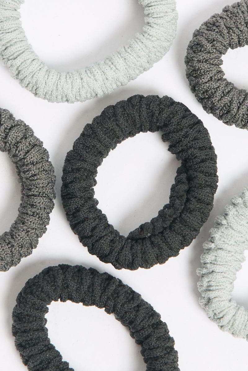 Grey 6 Pack Hair Ties - Image 2