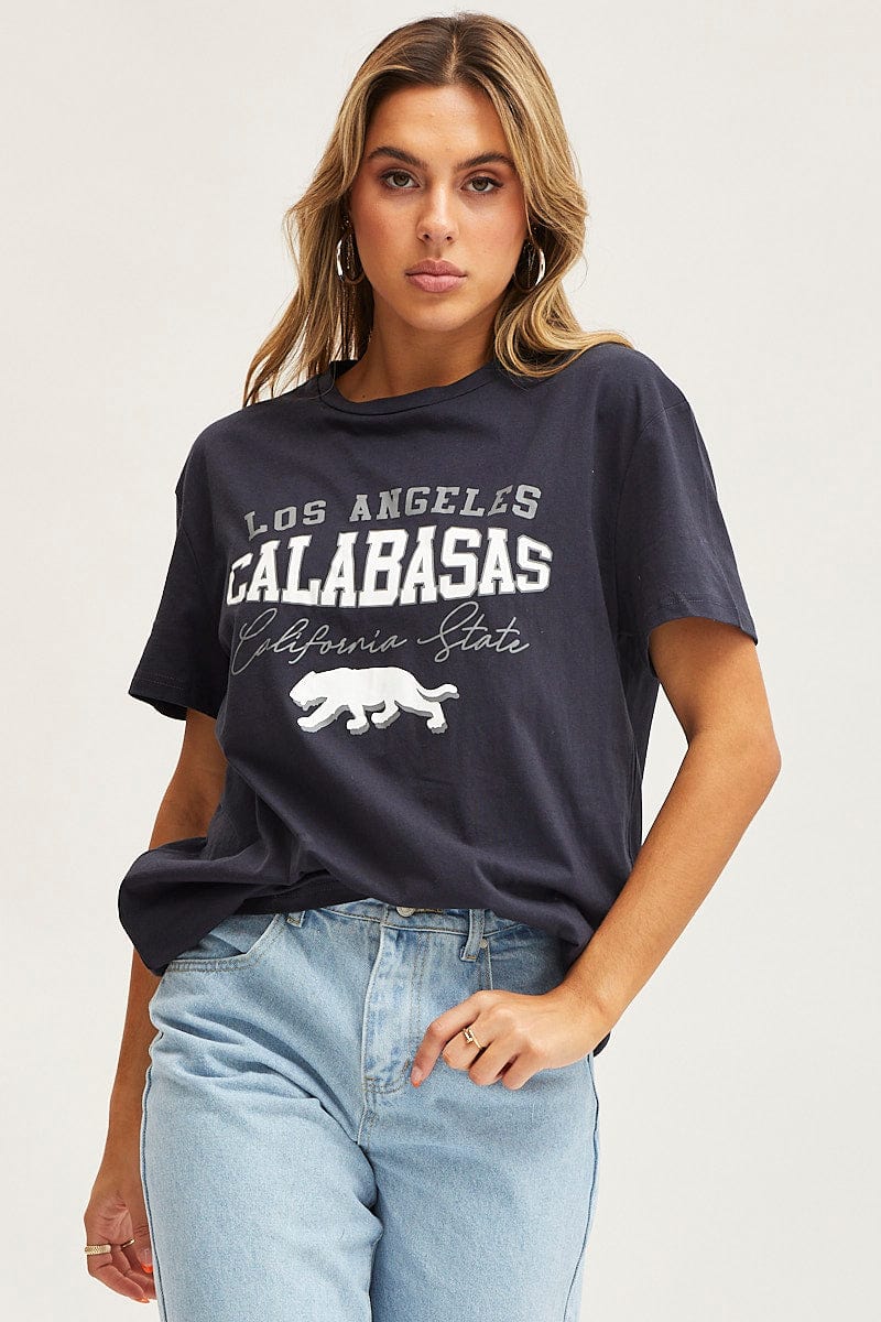 Grey Graphic T-Shirt Short Sleeve - Image 3