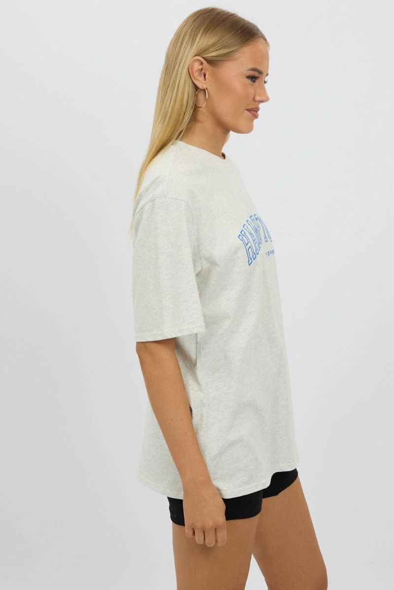 Grey Graphic Tee Short Sleeve - Image 4