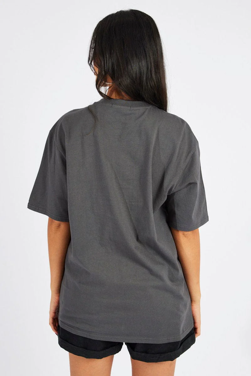 Grey Graphic Tee Short Sleeve - Image 5