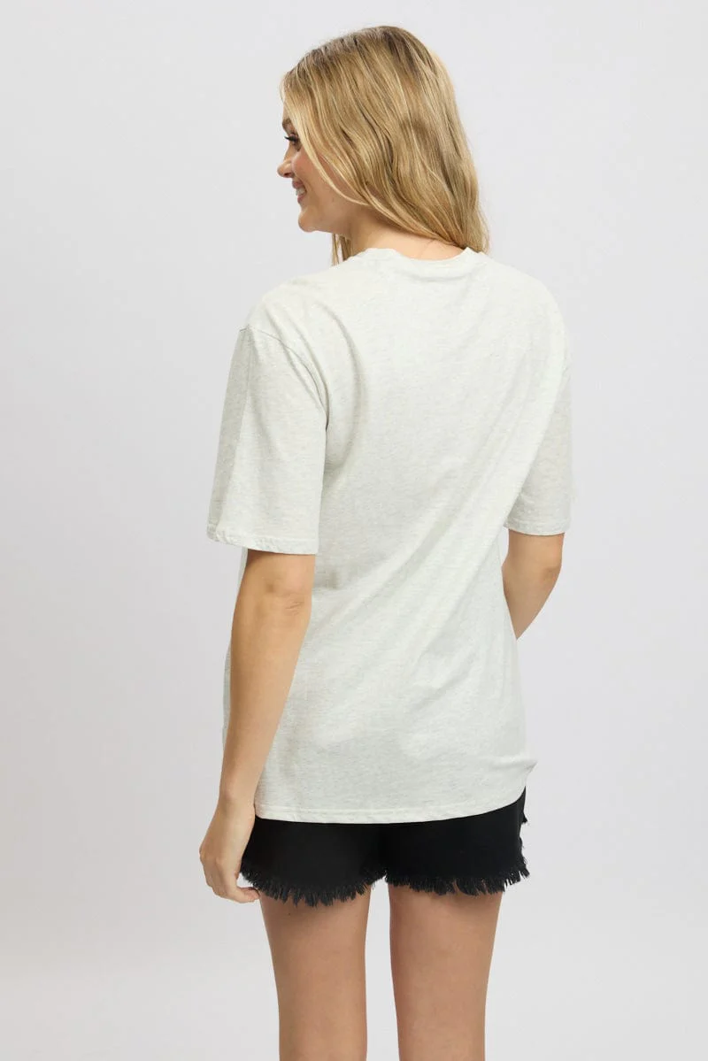 Grey Graphic Tee Short Sleeve - Image 5
