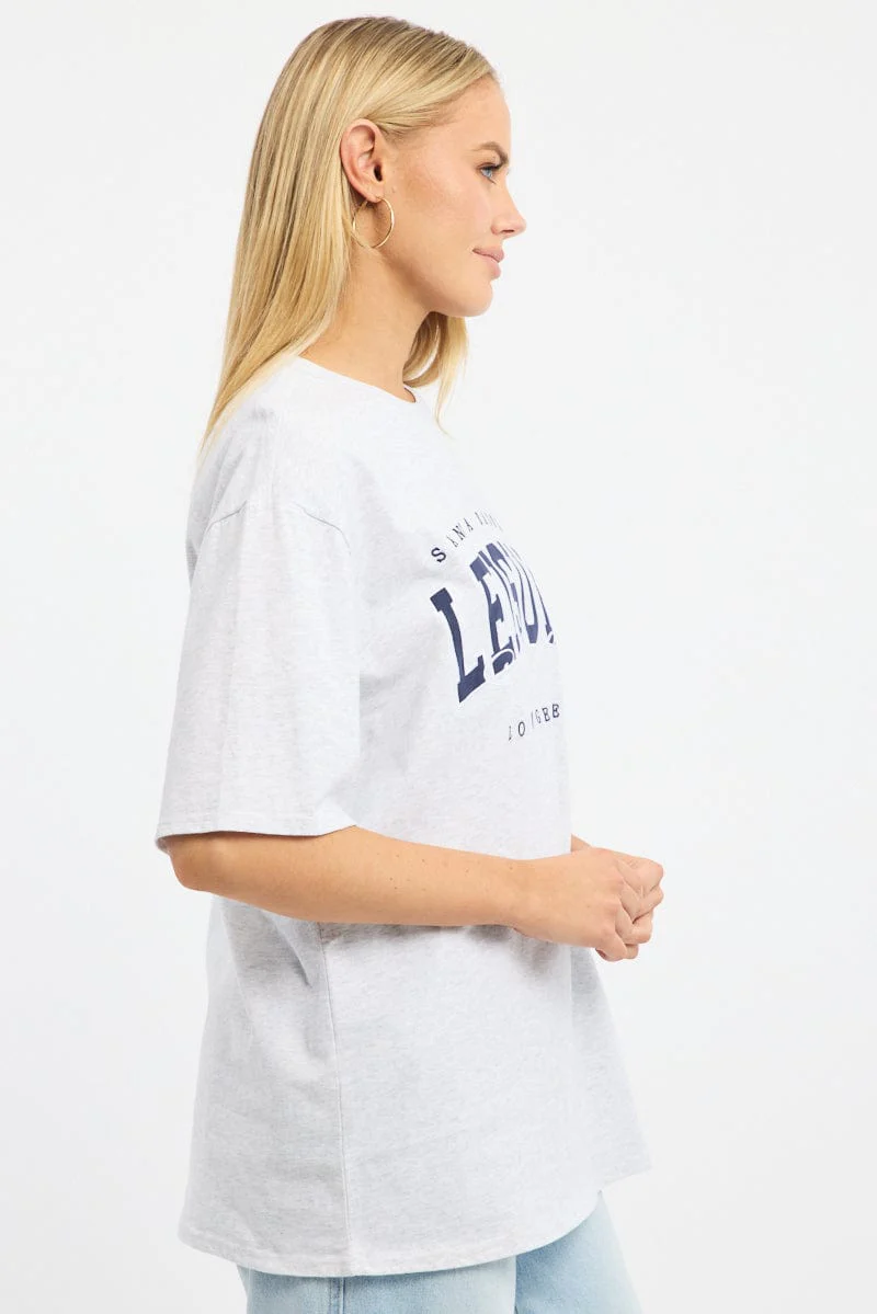 Grey Graphic Tee Short Sleeve - Image 3