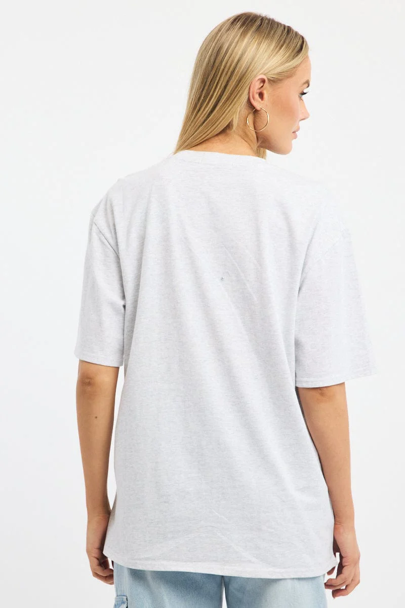 Grey Graphic Tee Short Sleeve - Image 4