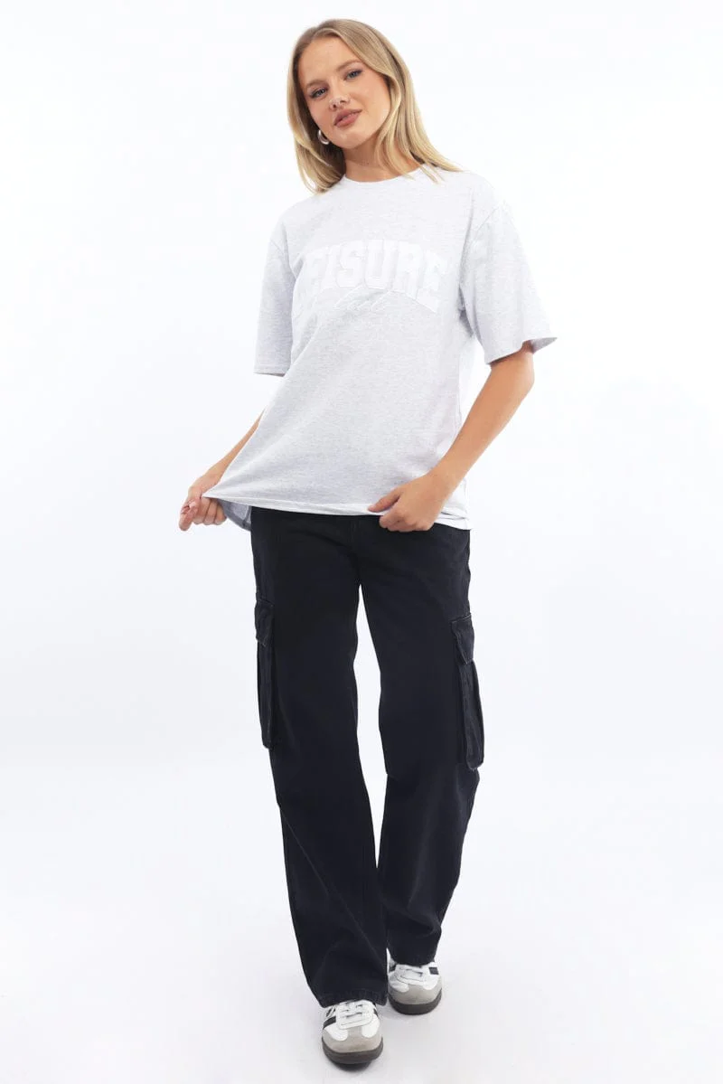 Grey Graphic Tee Short Sleeve - Image 2