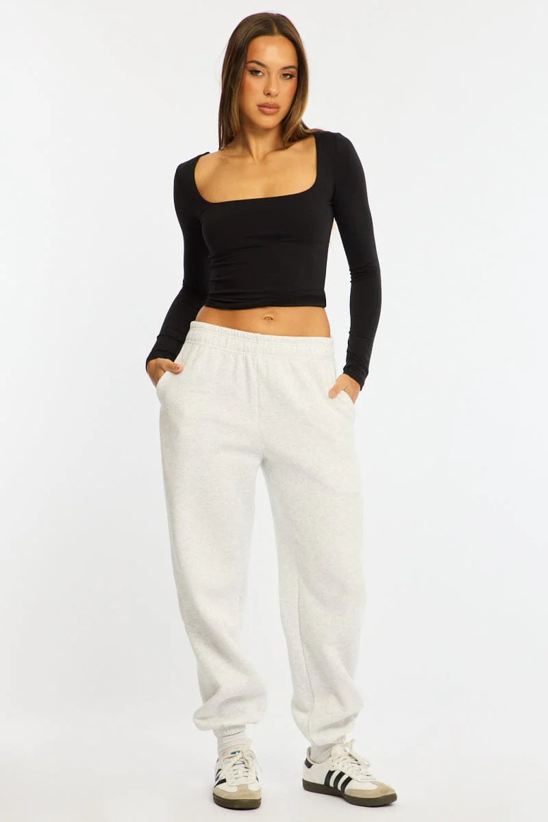 Grey Track Pants Elasticated Waist - Image 2