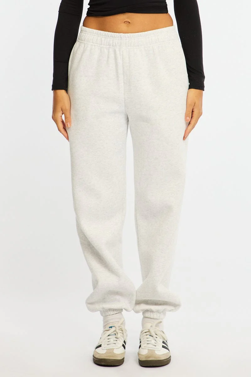 Grey Track Pants Elasticated Waist - Image 3