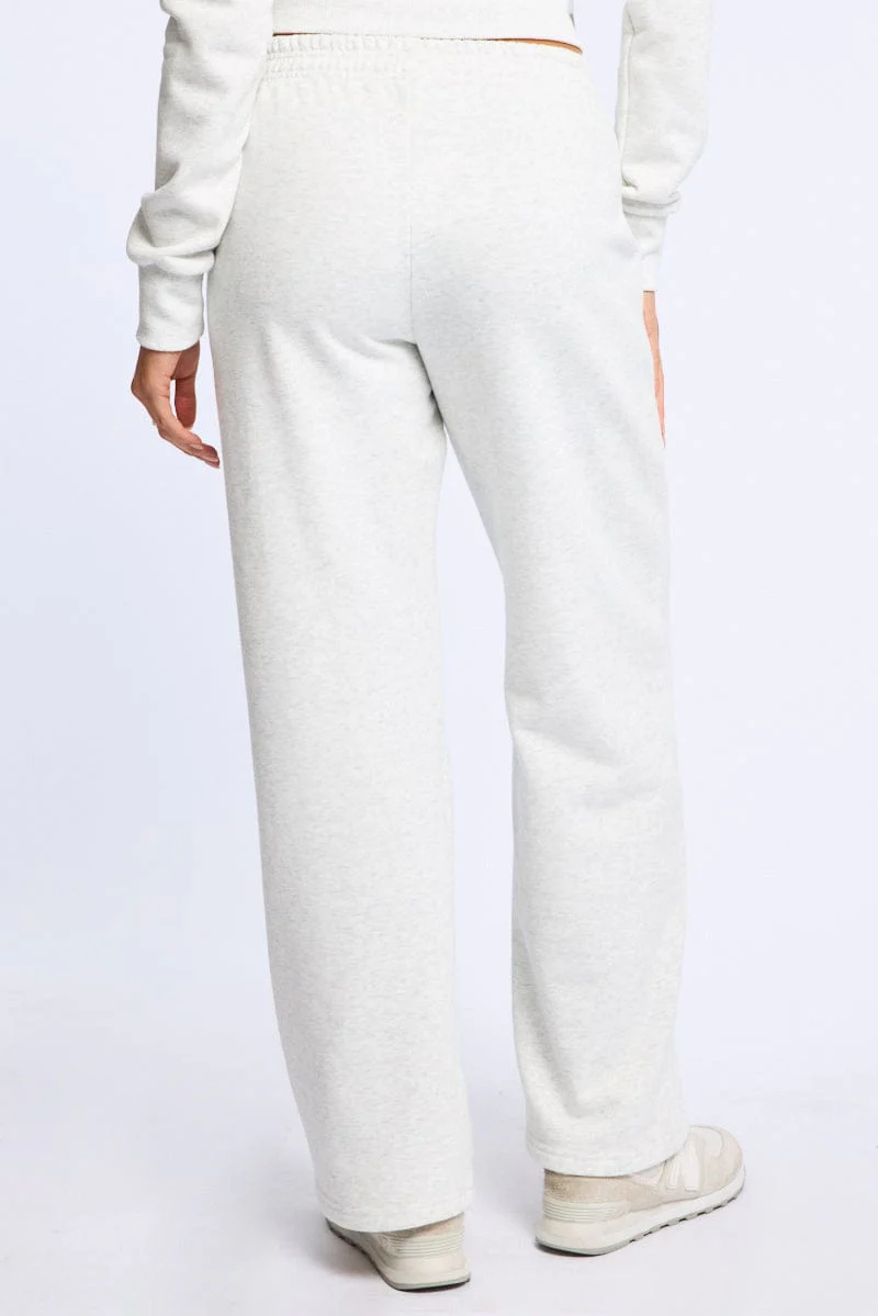 Grey Track Pants Wide Leg - Image 4
