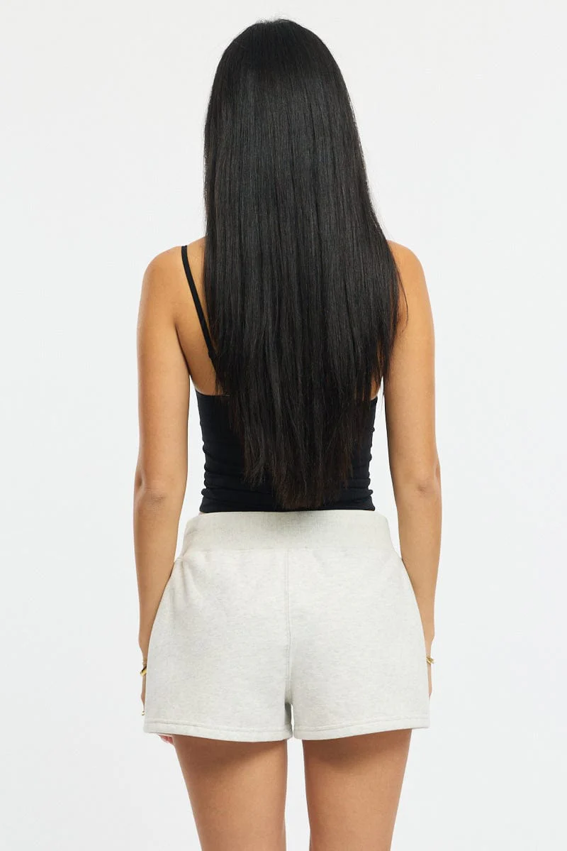 Grey Track Short Ribbed Waist - Image 5