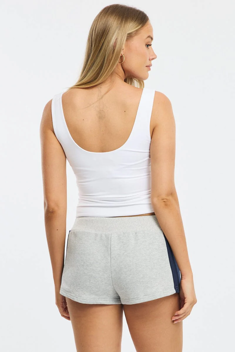 Grey Track Shorts Colour Block - Image 5