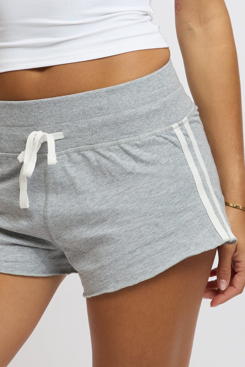 Grey Track Shorts Low Rise - Image 6