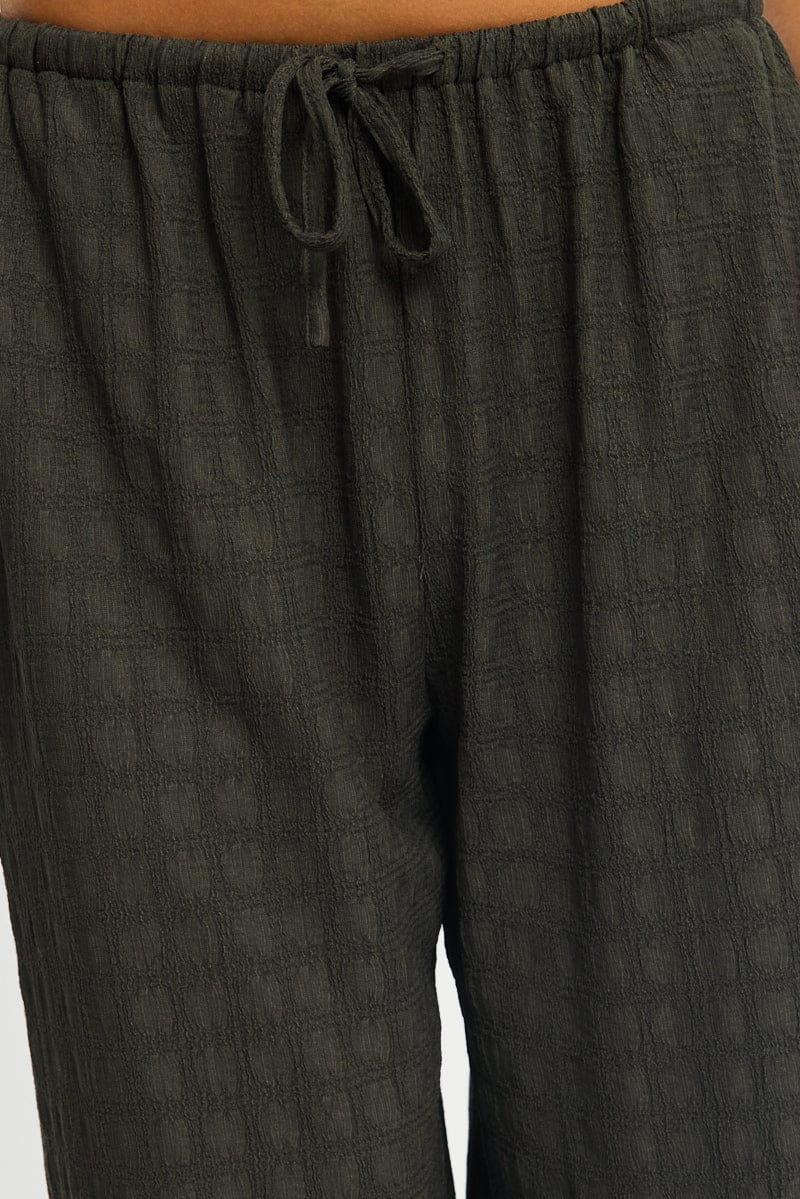 Grey Wide Leg Pants Elasticated Waist - Image 5