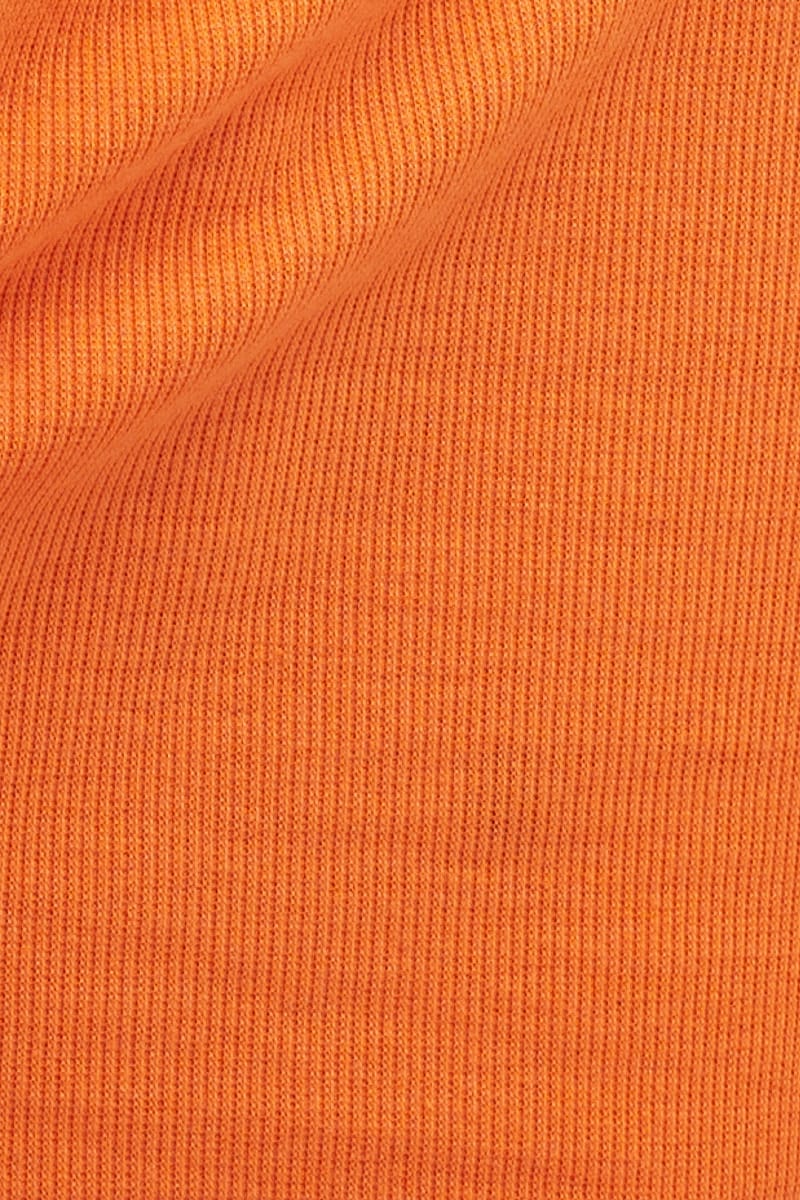 Orange Basic Jersey Top - Image 6
