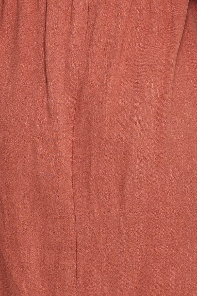 Orange Mini Dress Short Sleeve Evening - Image 6