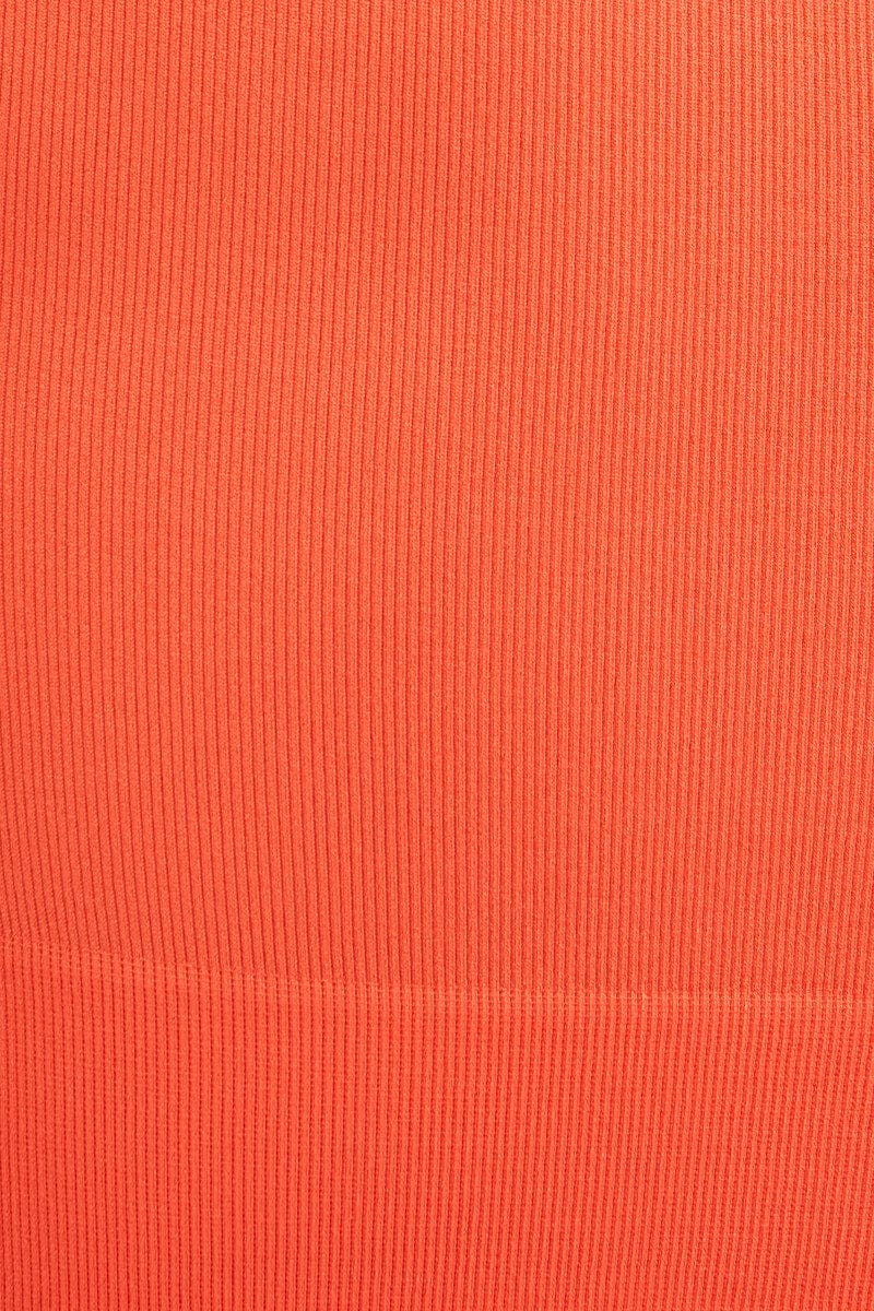 Orange T-Shirt Short Sleeve Crew Neck Seamless - Image 6