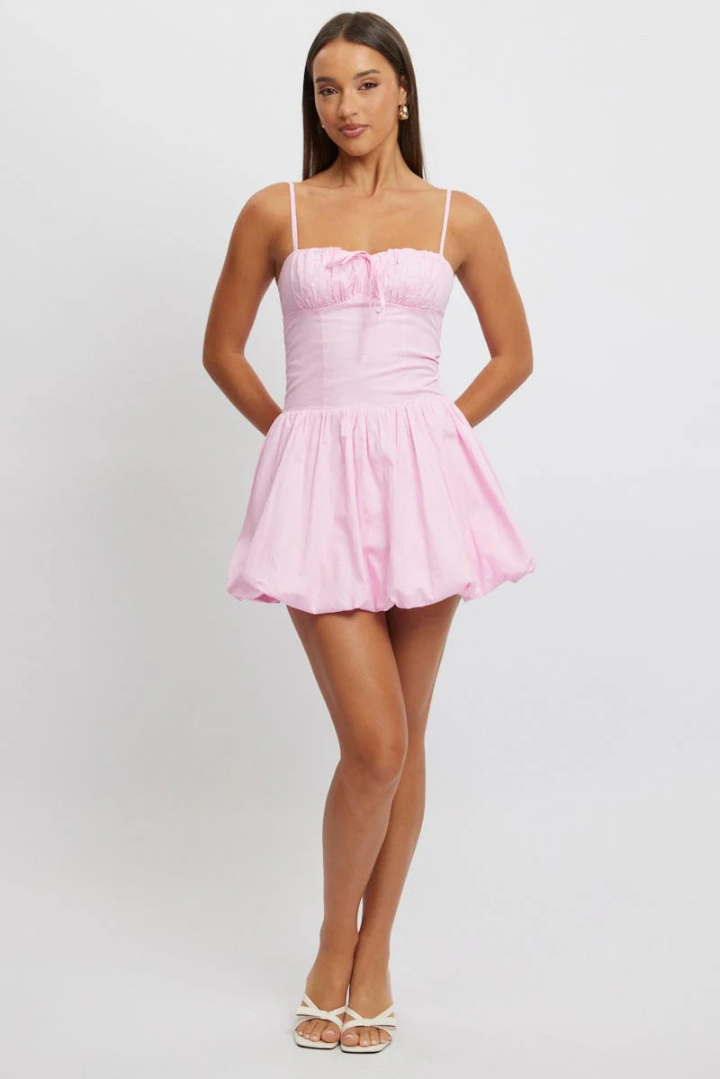 Pink Bubble Dress Mini - Image 2