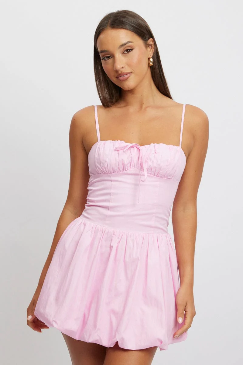 Pink Bubble Dress Mini - Image 3