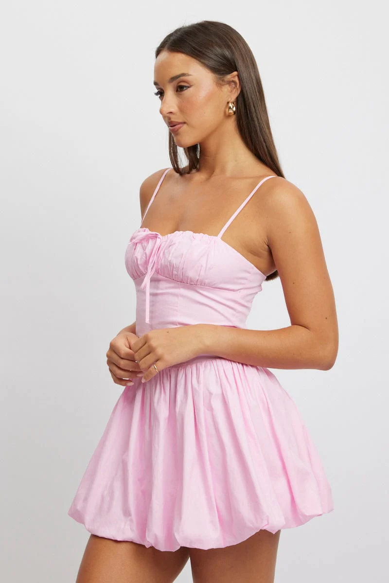 Pink Bubble Dress Mini - Image 4