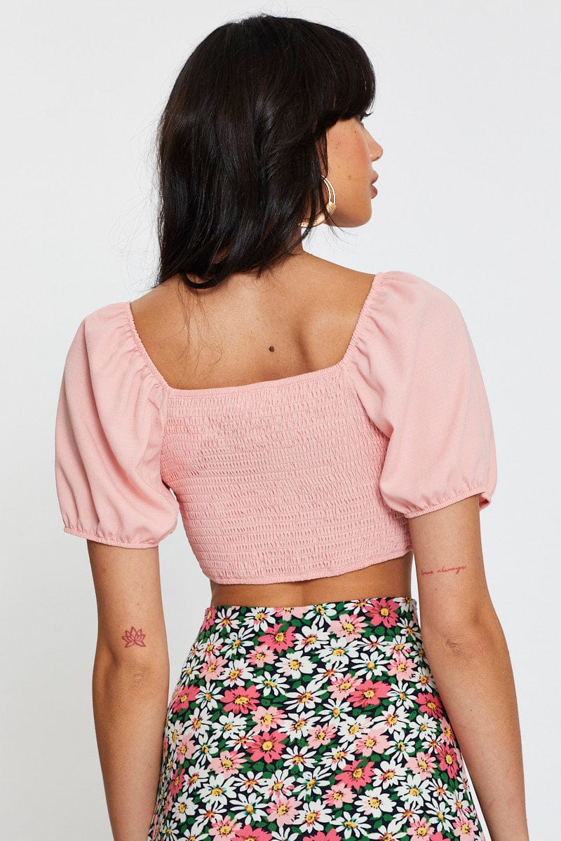 Pink Crop Bolero Short Sleeve - Image 5