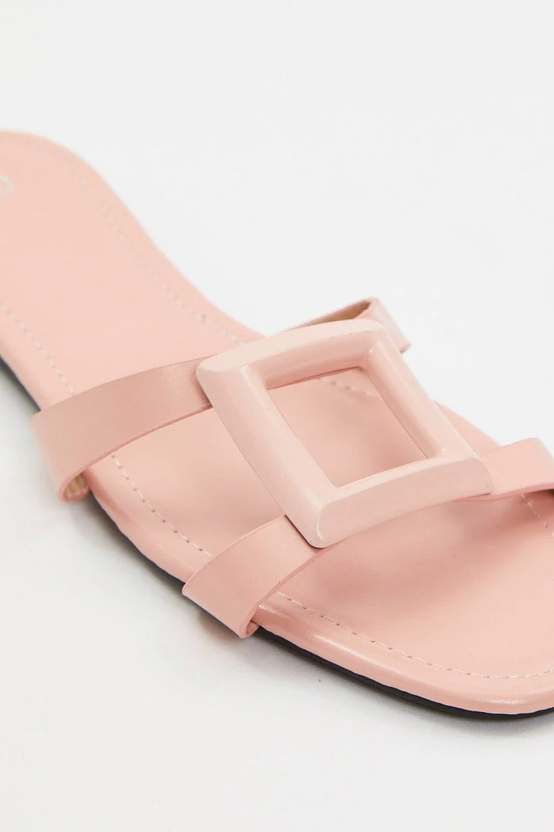Pink Cut Out Detail Flat Slide - Image 4