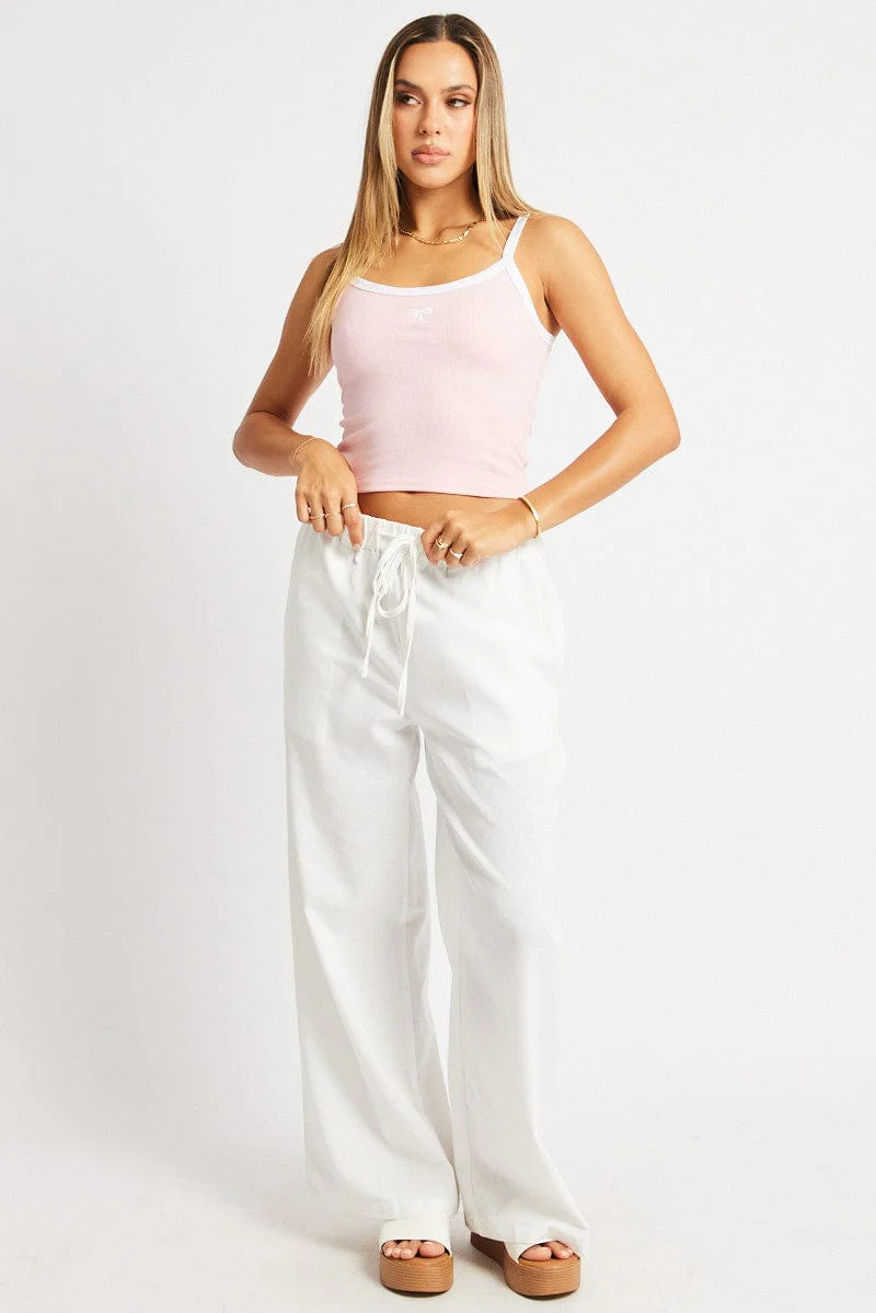 Pink Graphic Singlet Top - Image 2