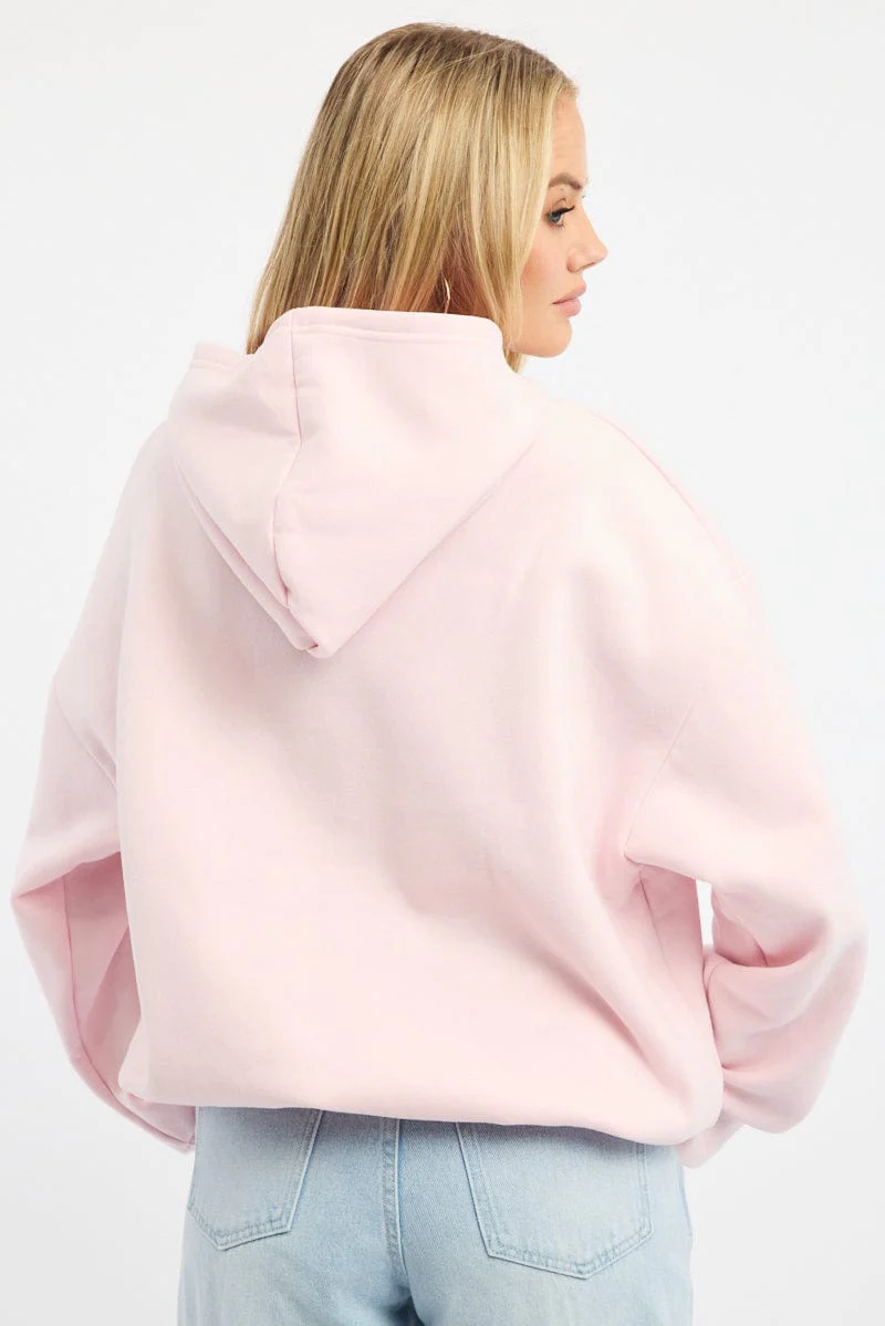 Pink Graphic Sweater Long Sleeve - Image 4