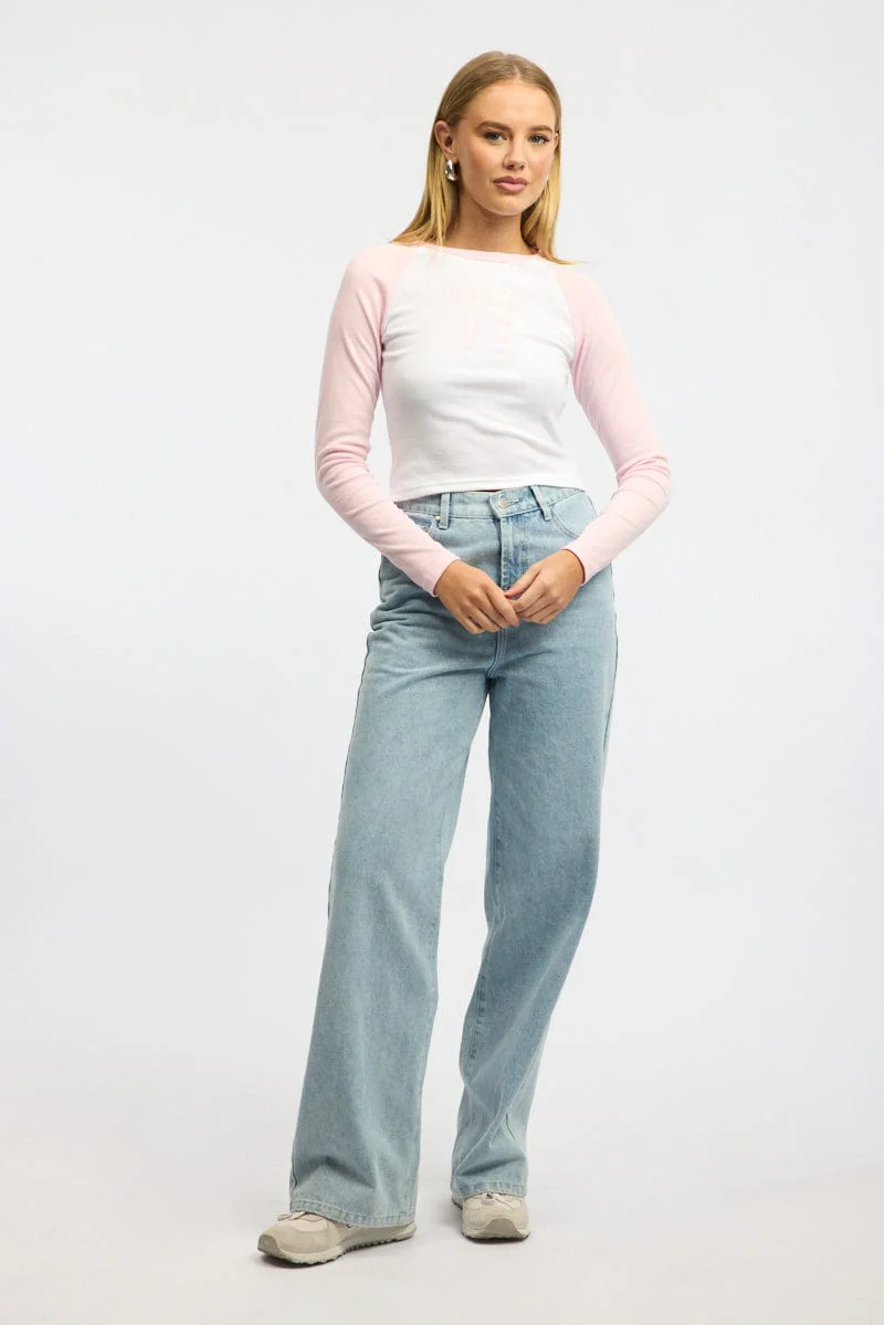 Pink Graphic Tee Long Sleeve - Image 2