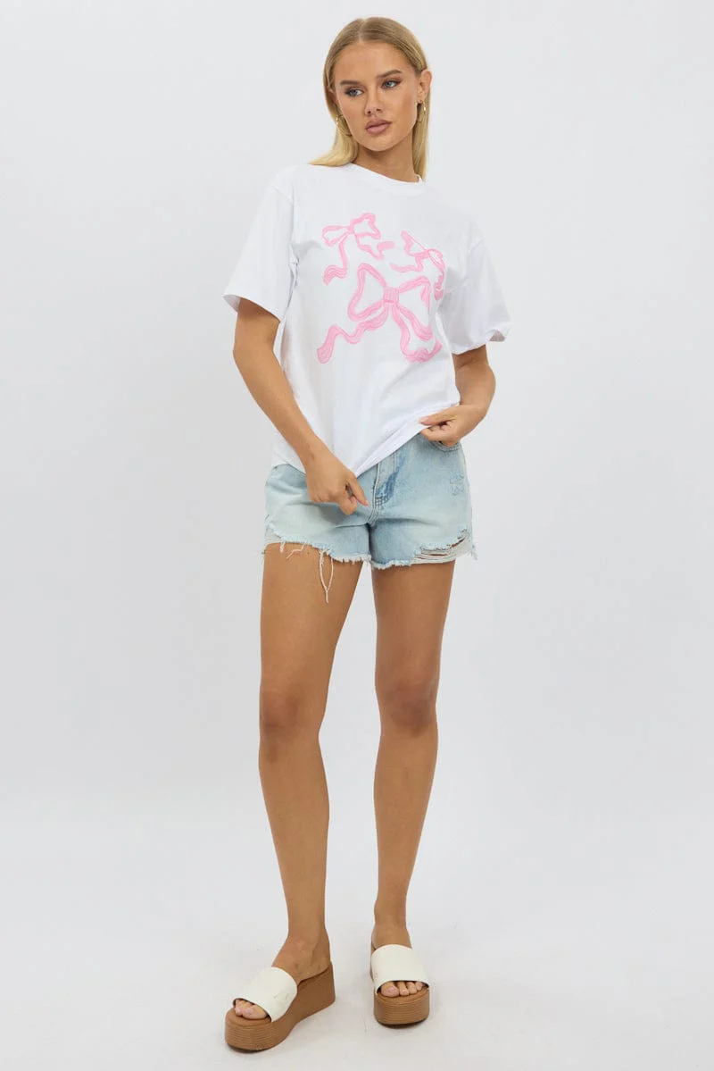 Pink Graphic Tee Short Sleeve - Image 2