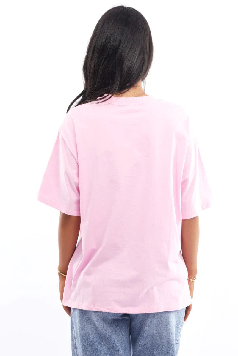 Pink Graphic Tee Short Sleeve - Image 4