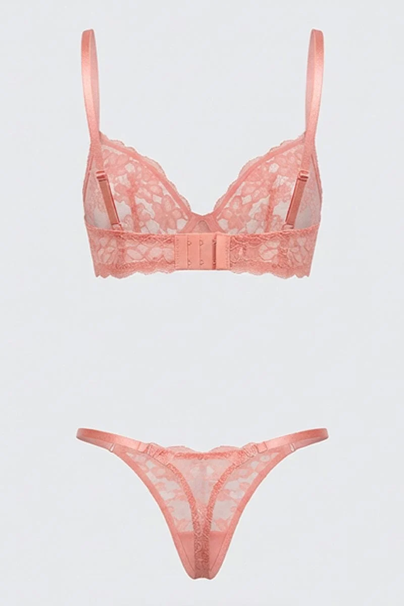 Pink Lace Lingerie Set - Image 2
