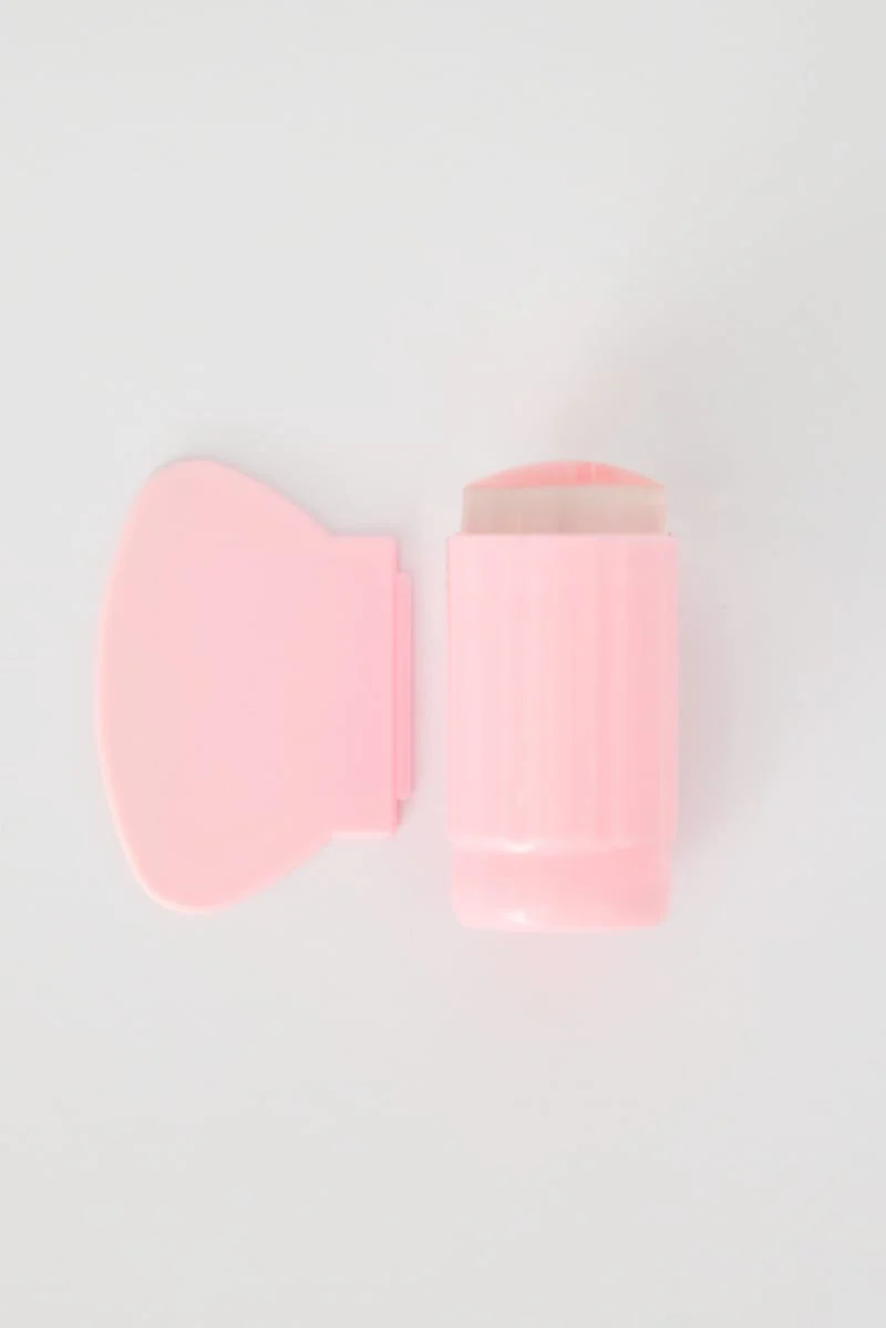 Pink Nail Art Silicone French Stamp & Scraper Set - Image 2