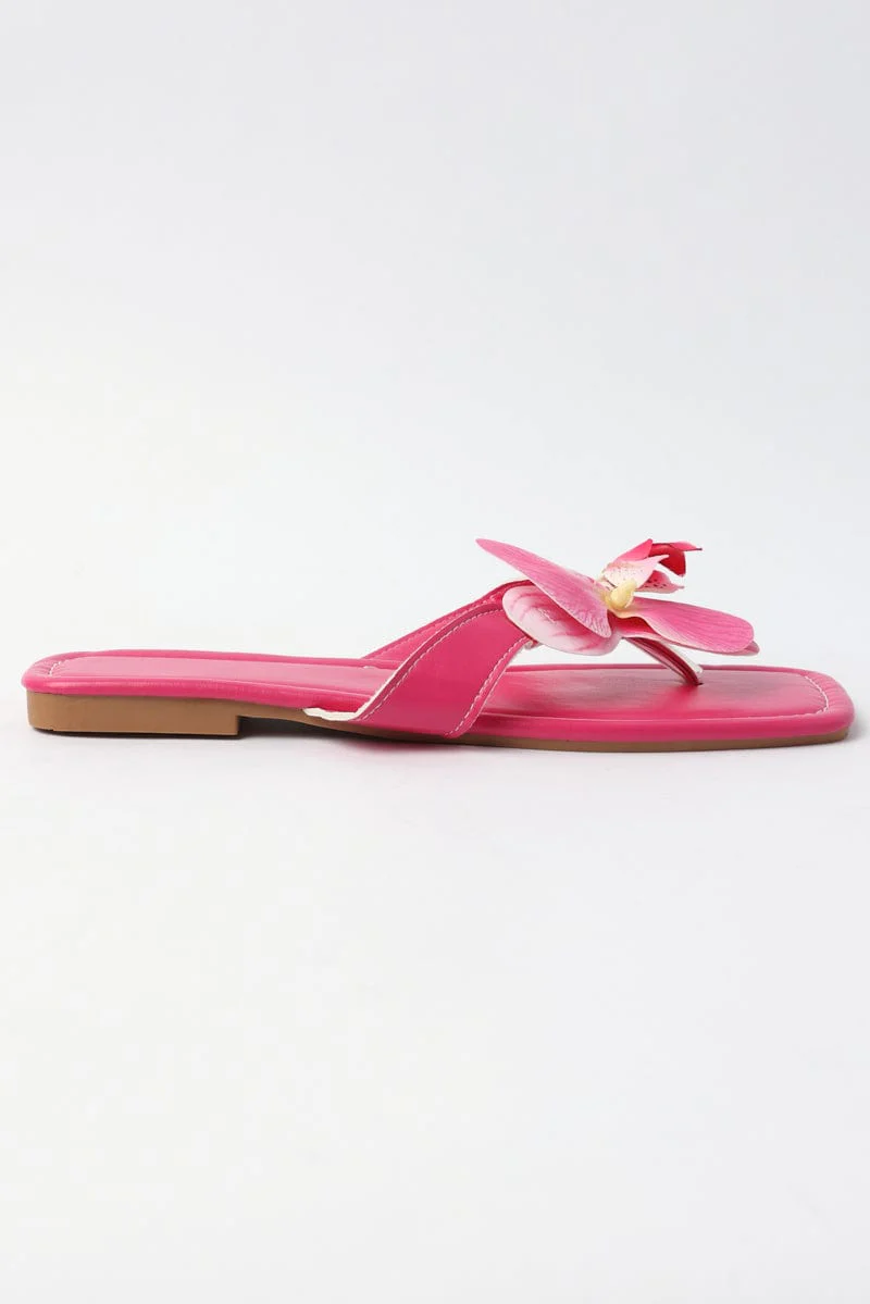 Pink Orchid Decor Flat Sandalsï»¿ - Image 4