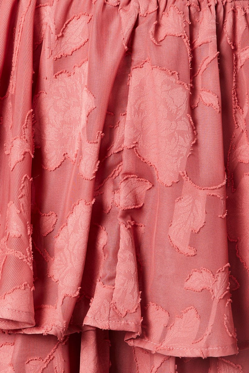 Pink Ruffle Playsuit Short Sleeve Ruched Bust - Image 6