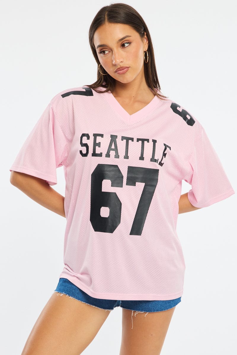 Pink Sport Tee Short Sleeve