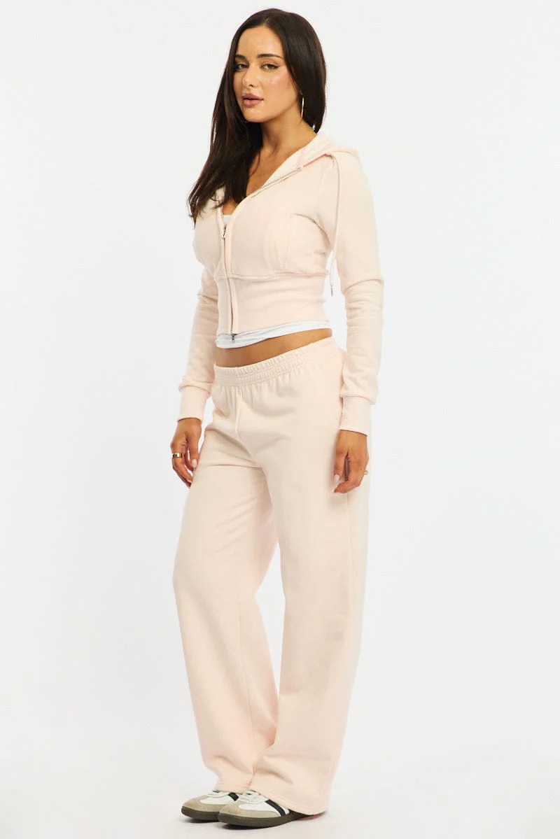 Pink Track Pants Wide Leg - Image 4