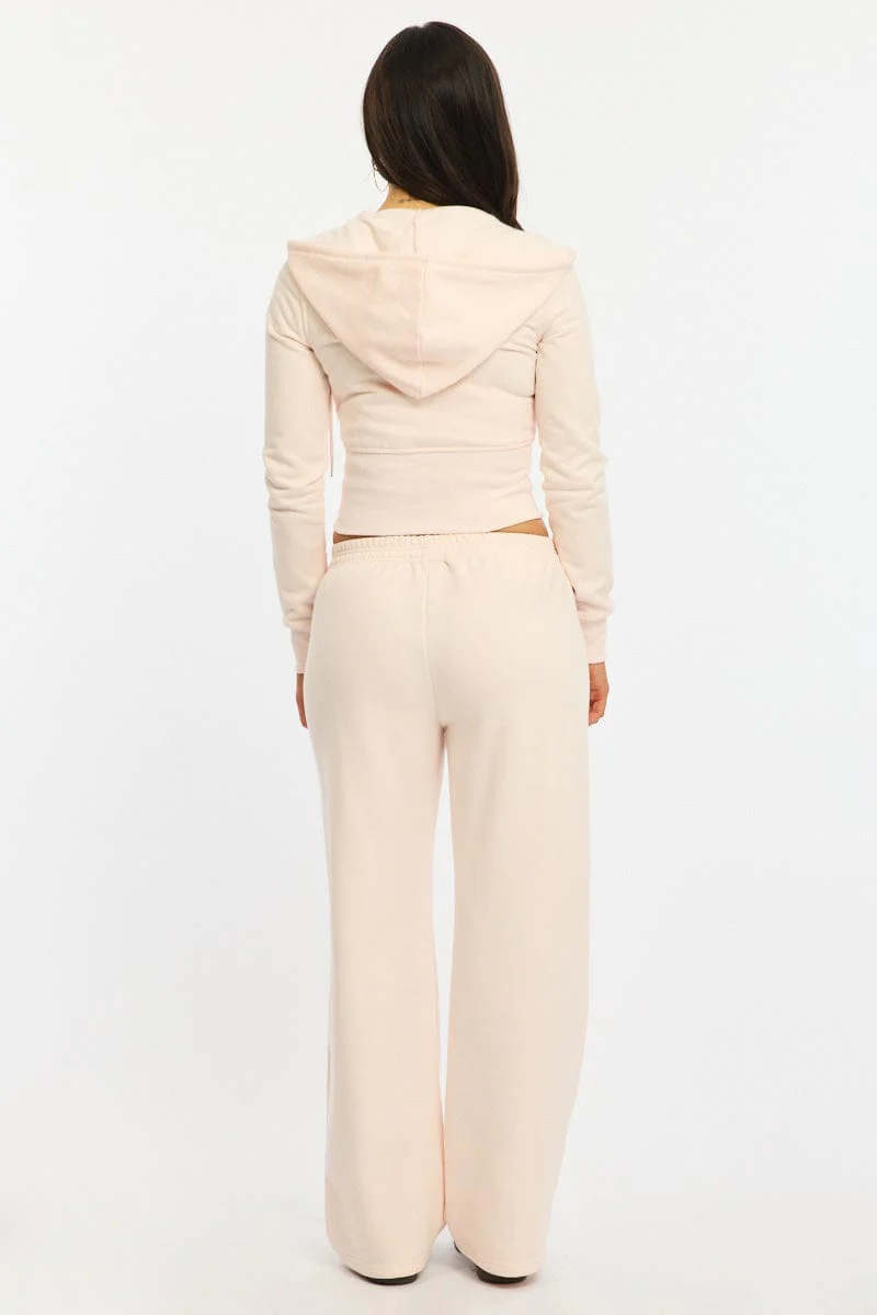Pink Track Pants Wide Leg - Image 5