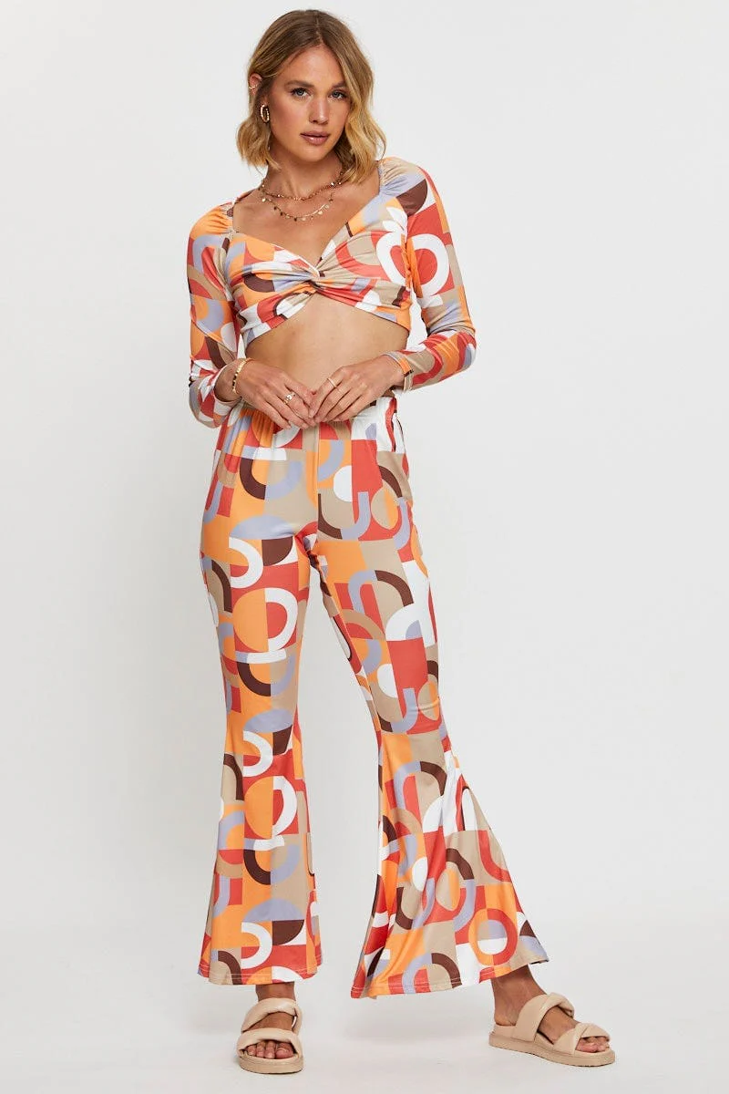 Print Crop Top Long Sleeve - Image 3