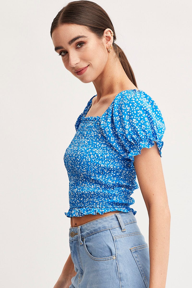 Print Crop Top Short Sleeve - Image 4
