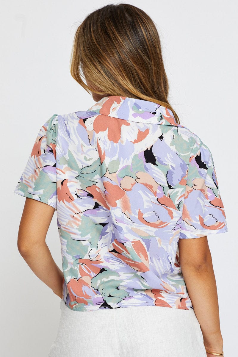 Print Crop Top Sleeveless Halter - Image 5