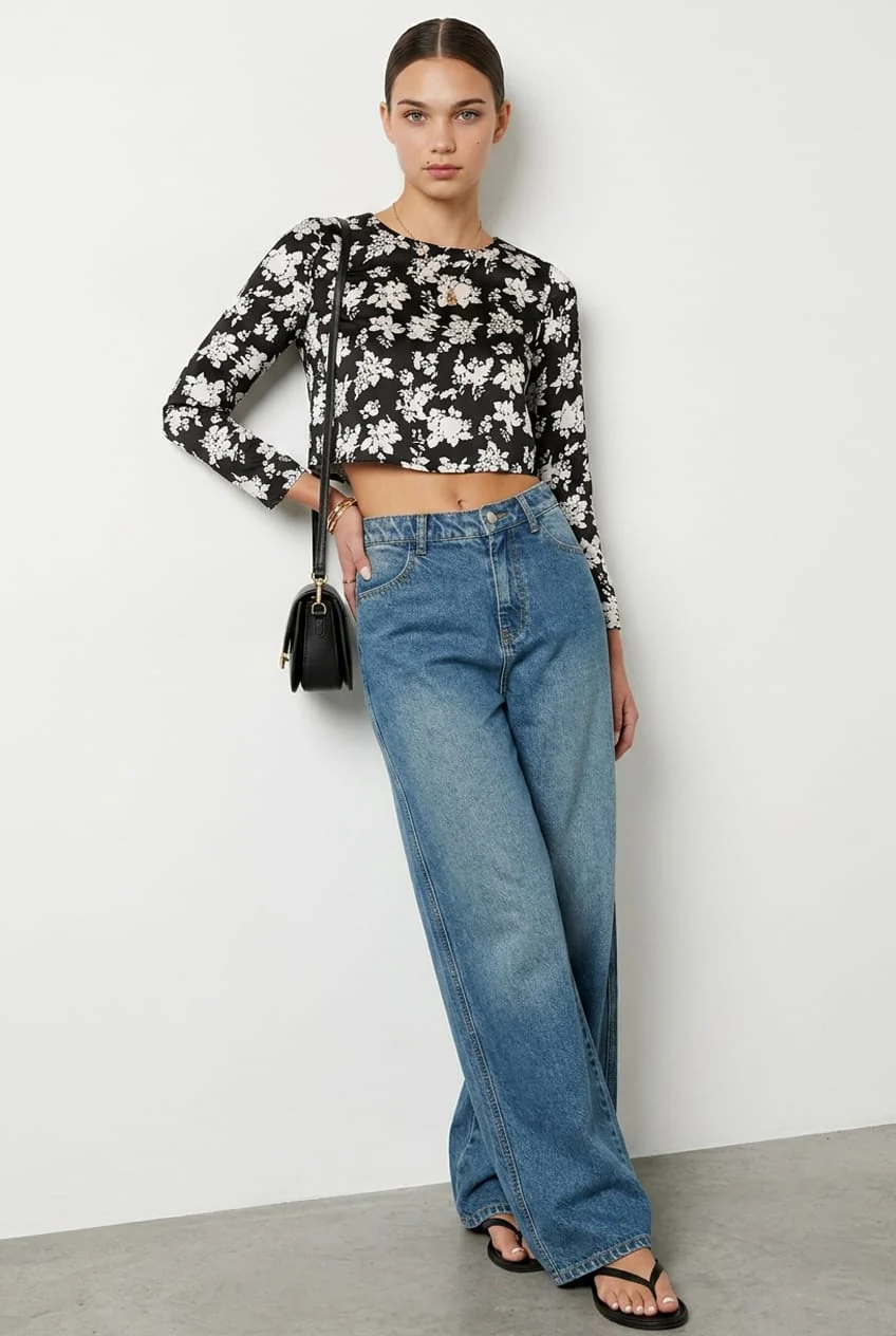 Print Long Sleeve Top