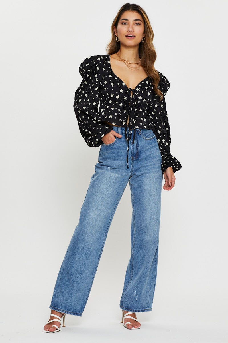 Print Long Sleeve Top - Image 2