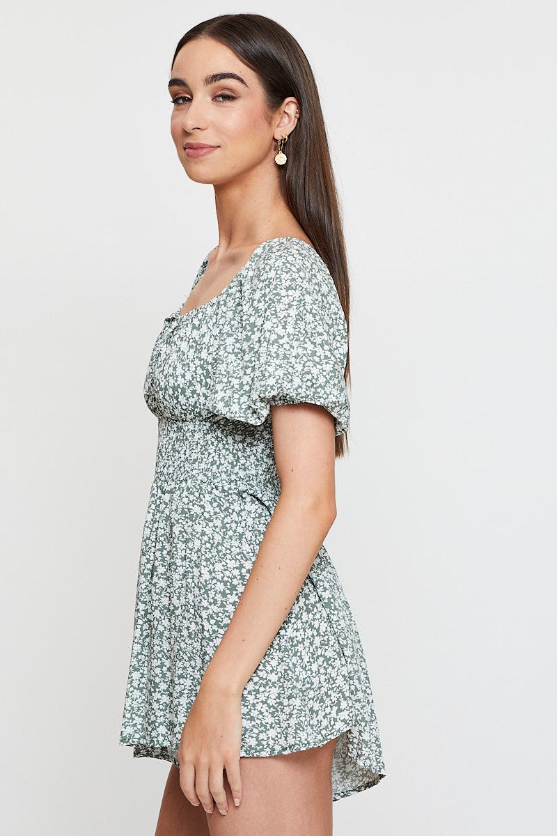 Print Playsuit Short Sleeve - Image 4